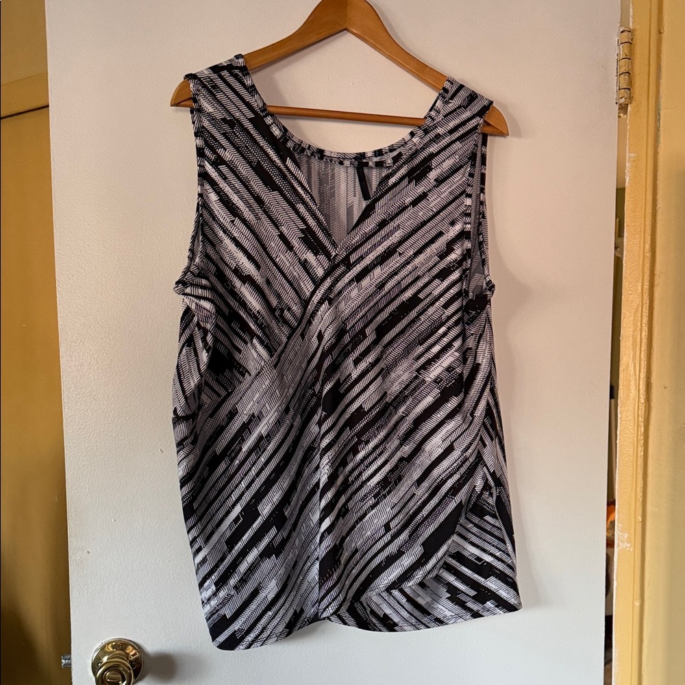 Monochrome Striped Women's Tank Top